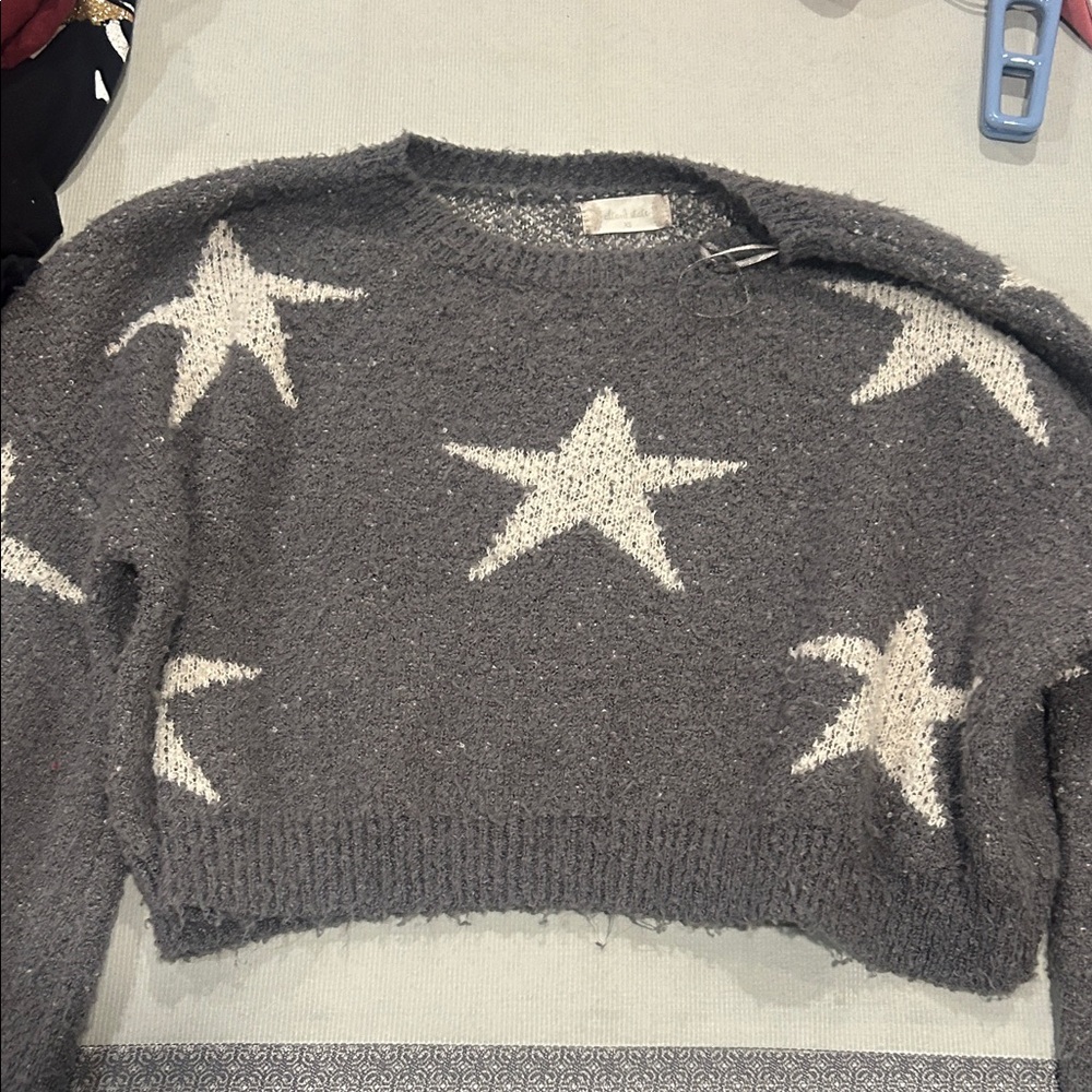 Altar'd State Gray Star Sweater